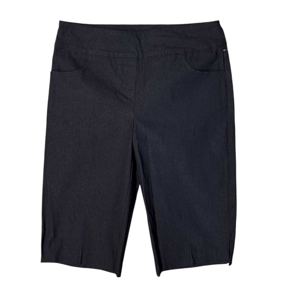 Tribal Womens Bermuda Shorts Ink Navy Blue Stretch Pull On Size 8 NWT